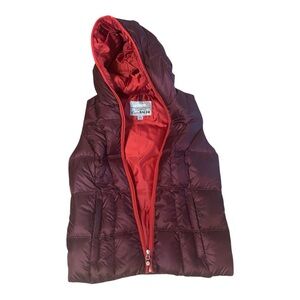 Eddie Bauer 100% Goose Down Puffer vest Jacket with Hood.
